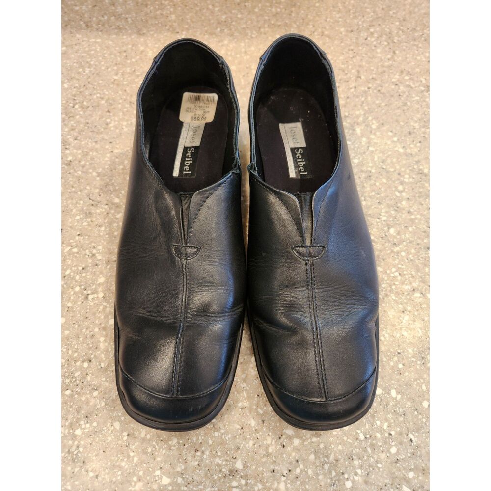 Joseph Seibel The European Comfort Shoe Black Leather Slip-on Womens Size 9.5-10